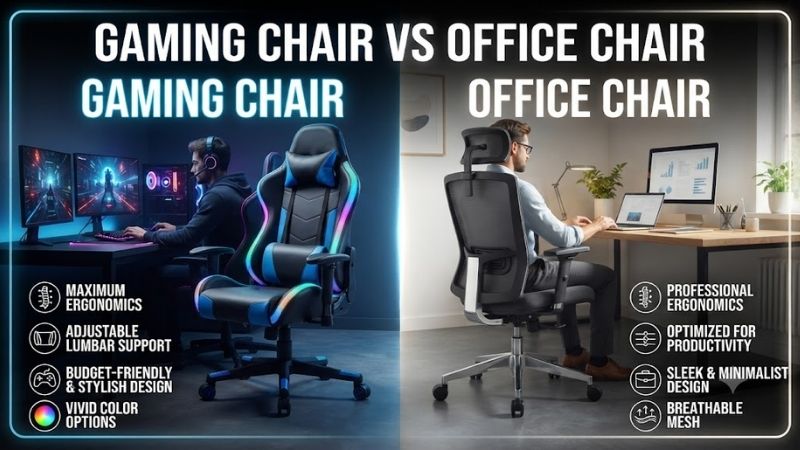 How to Choose Between a Gaming Chair and an Office Chair