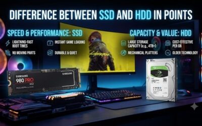 Difference Between SSD and HDD in Points: Full Comparison