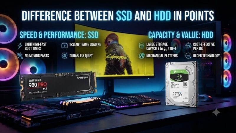 SSD and HDD Use Different Storage Technologies