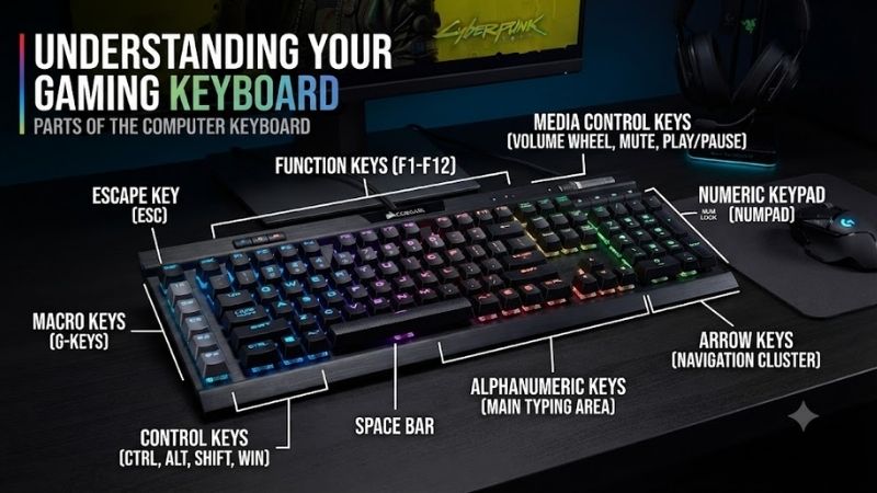 What Are the Main Parts of a Computer Keyboard?